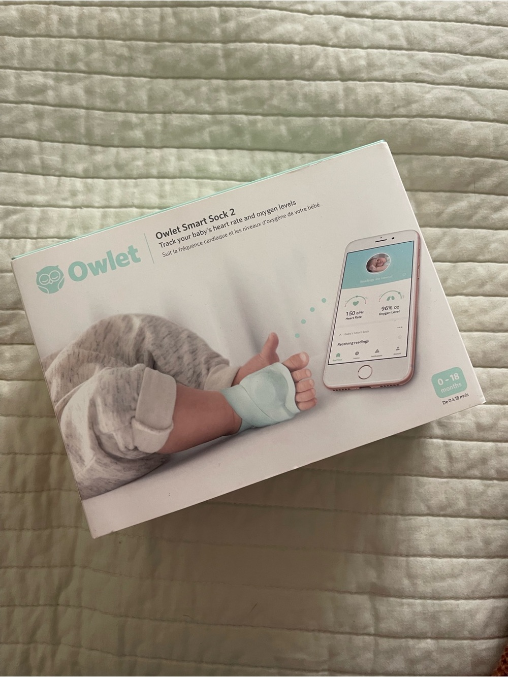 Owlet Smart Sock 2 Baby Monitor - Mint